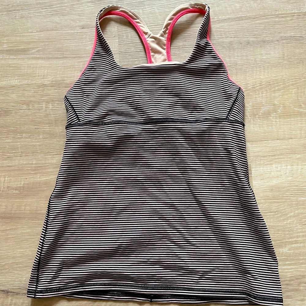 Lululemon striped Razorback workout tank
